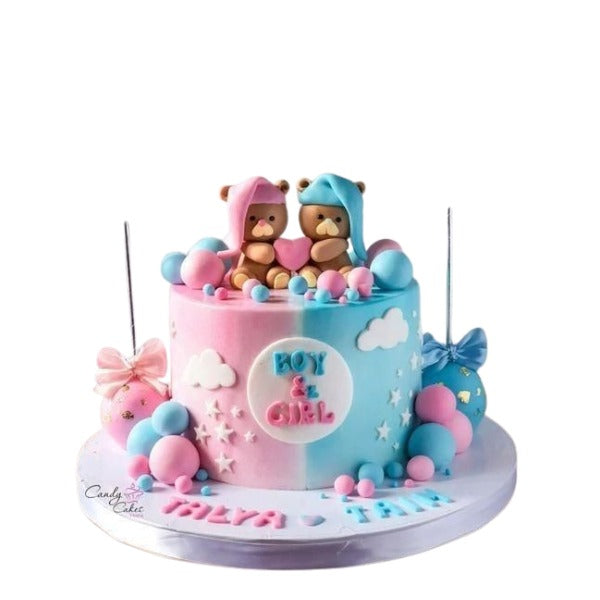 Boy or Girl Gender Reveal Cake