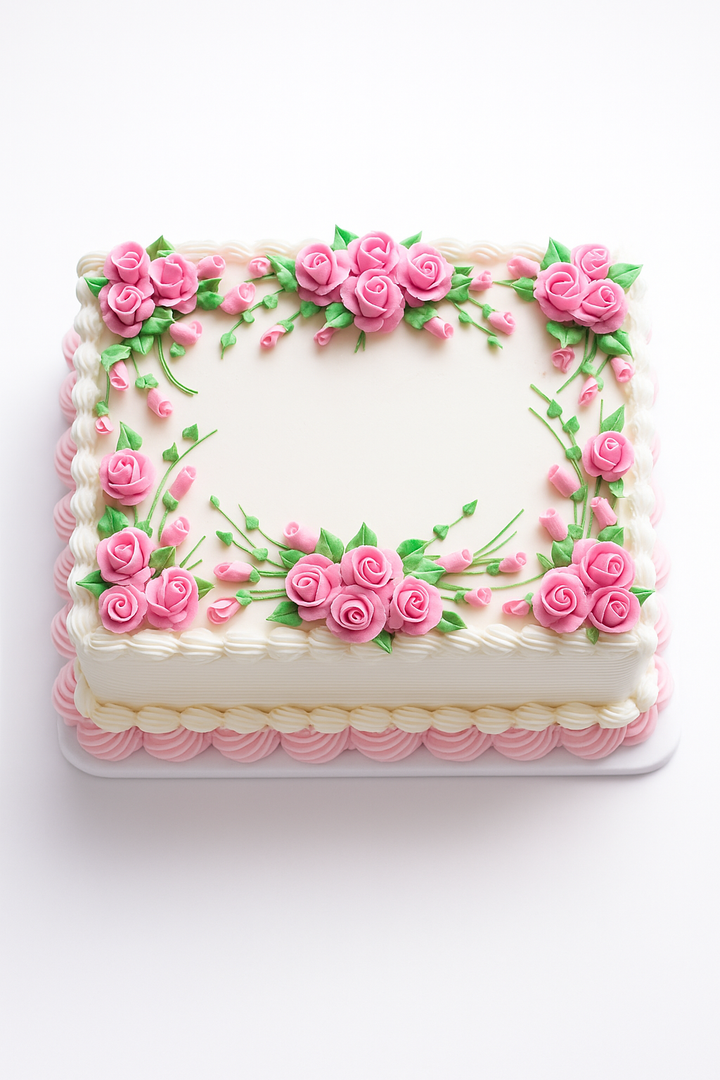 Pink Rose Garden Cake