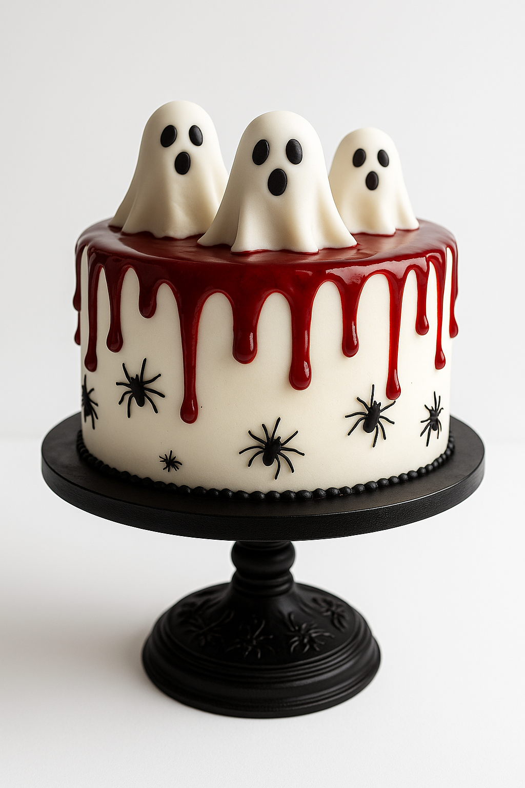 Spooky Ghost Drip Halloween Cake