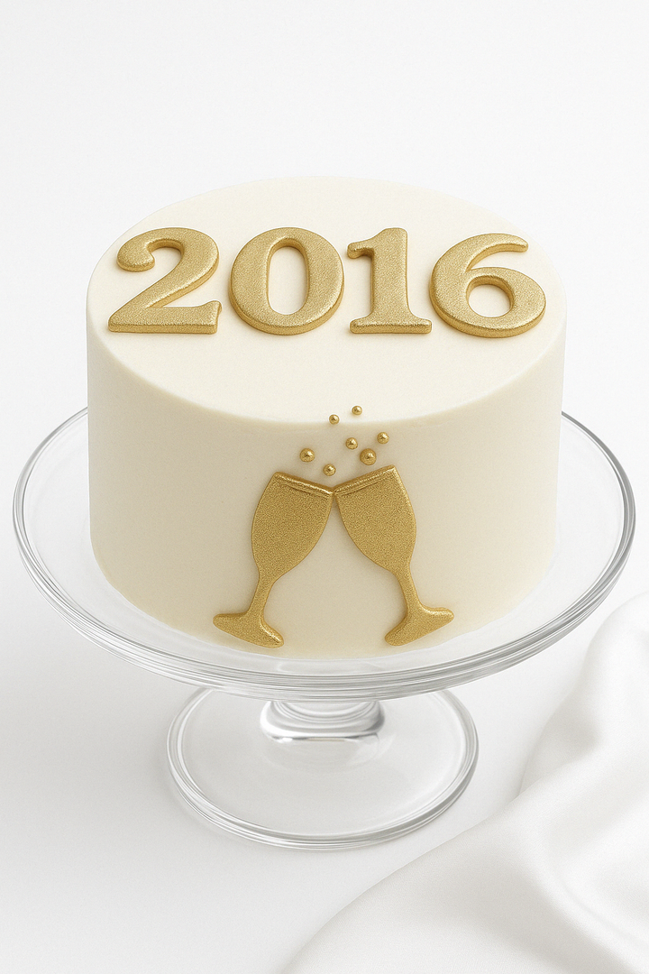 Golden Cheers 2016 Celebration Cake