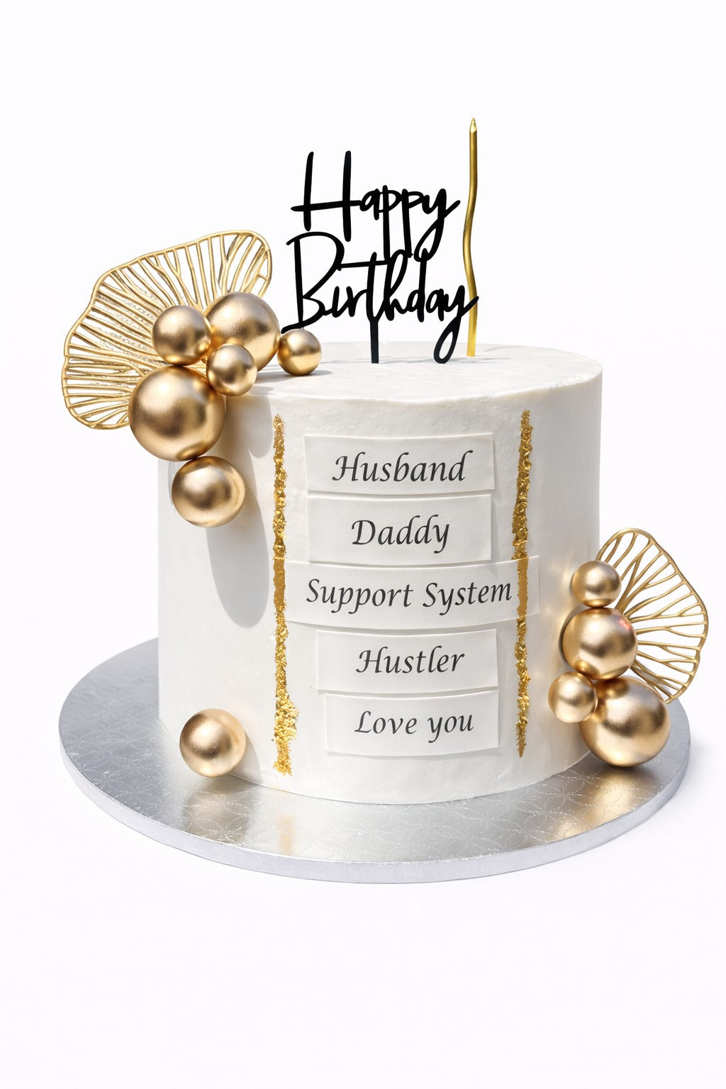Love You Husband Photo Print Cake